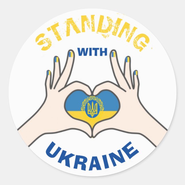 STANDING WITH UKRAINE Stickers (Front)