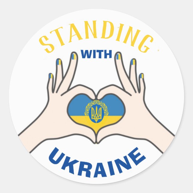 STANDING WITH UKRAINE Stickers (Front)