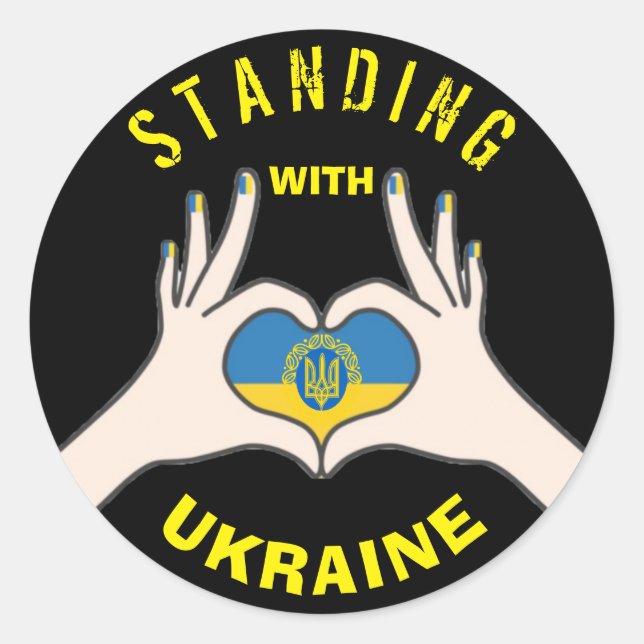 STANDING WITH UKRAINE Stickers (Front)