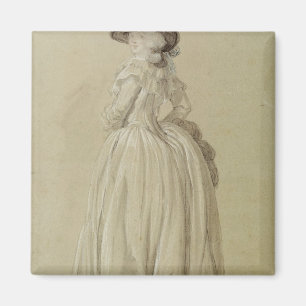Standing Young Woman Magnet
