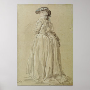 Standing Young Woman Poster