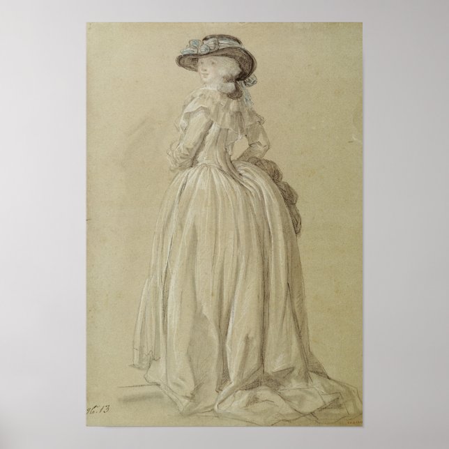 Standing Young Woman Poster (Front)