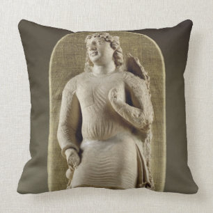 Standing youth or Maitreya, Gandhara (stucco) Throw Pillow