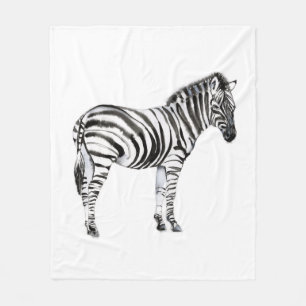 Standing Zebra Fleece Blanket