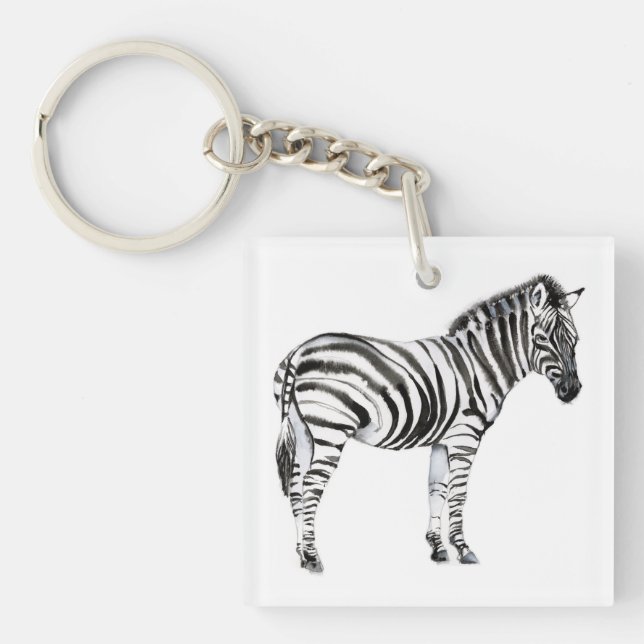 Standing Zebra Keychain (Front)
