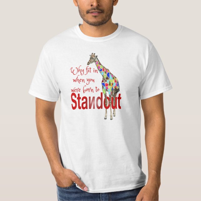 Standout cute giraffee tees (Front)