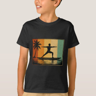 Standup Paddle Board Yoga For Men Vintage Surfing T-Shirt