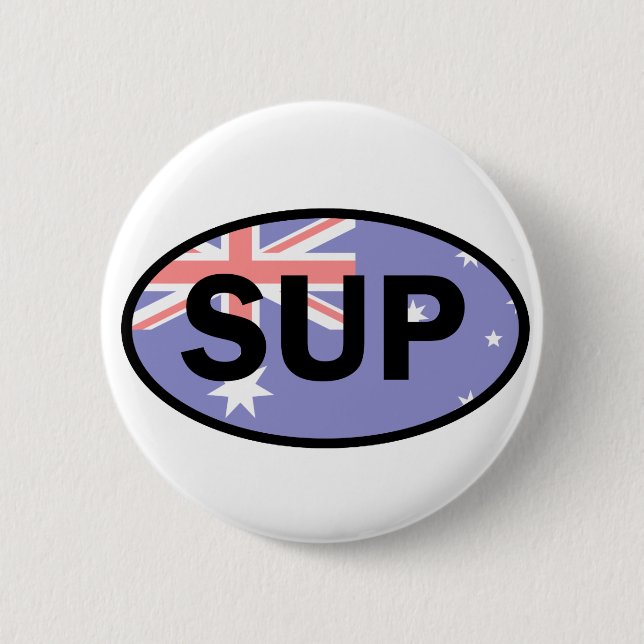 Standup Paddleboard Australia Flag 2 Inch Round Button (Front)