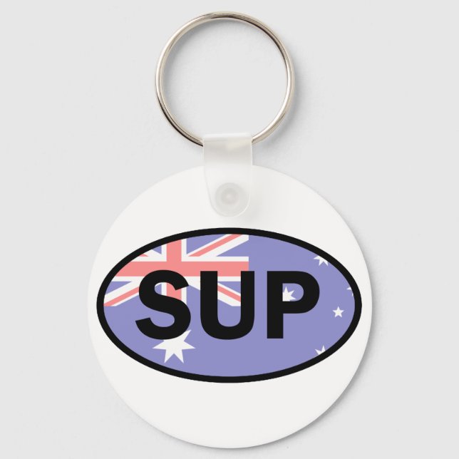 Standup Paddleboard Australia Flag Keychain (Front)