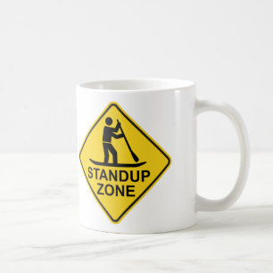 Standup Paddleboarding Zone Road Sign Coffee Mug