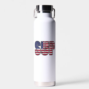 Standup Paddling SUP American Flag Water Bottle