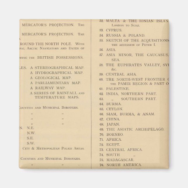 Stanford's London atlas of universal geography Magnet (Front)