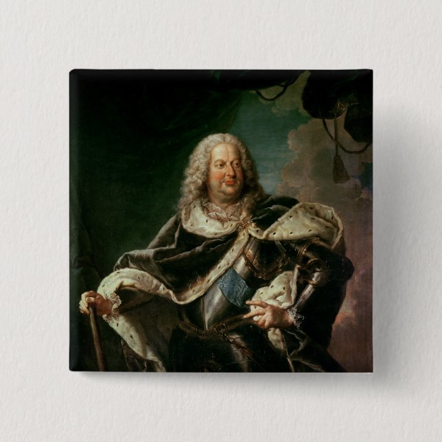 Stanislas Lesczinski  King of Poland 2 Inch Square Button (Front)