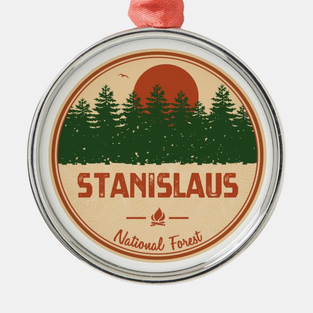 Stanislaus National Forest Metal Ornament (Front)