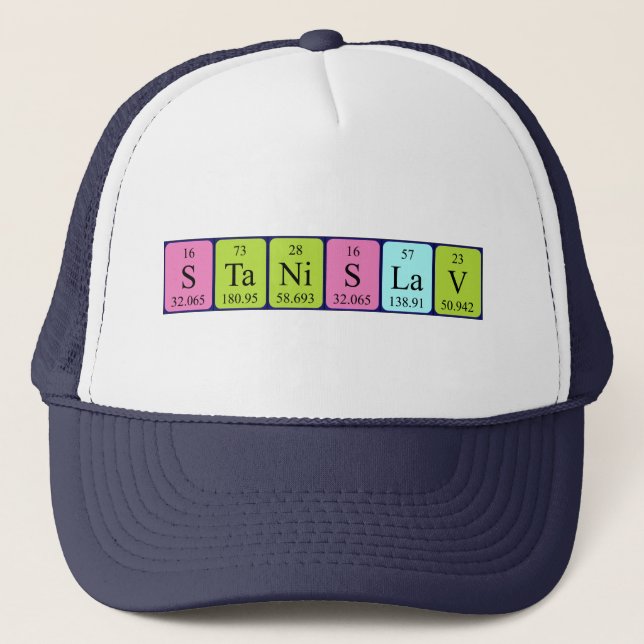 Stanislav periodic table name hat (Front)