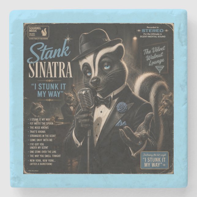 Stank Sinatra Album: a Parody Stone Coaster (Front)