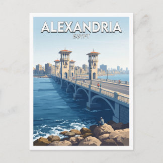 Stanley Bridge Alexandria Egypt Travel Souvenir Postcard