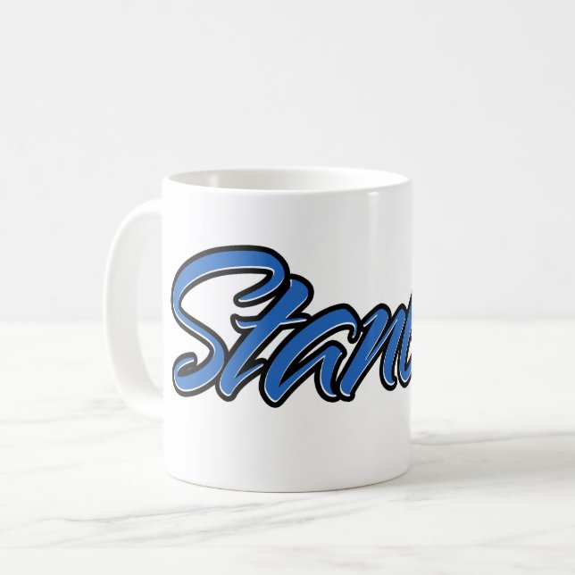 Stanley first name blue cup coffee cup (Front Left)
