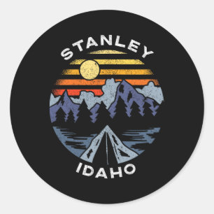 Stanley Idaho Mountains Vacation Camping Souvenir Classic Round Sticker