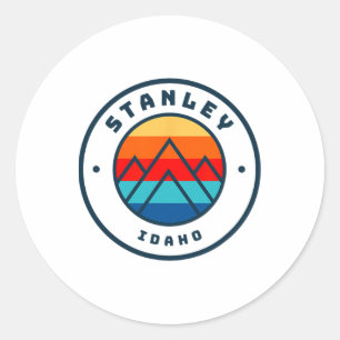Stanley Idaho Skiing Snowboarding Family Ski Trip Classic Round Sticker