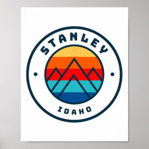 Stanley Idaho Skiing Snowboarding Family Ski Trip Poster