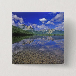 Stanley Lake in the Sawtooth Mountains of Idaho 2 Inch Square Button