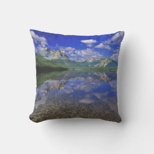 Stanley Lake in the Sawtooth Mountains of Idaho Throw Pillow