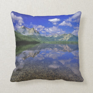 Stanley Lake in the Sawtooth Mountains of Idaho Throw Pillow