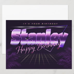 Stanley Name First name pura retro card Birthday