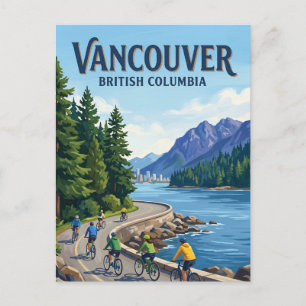 Stanley Park Seawall Vancouver Canada Postcard