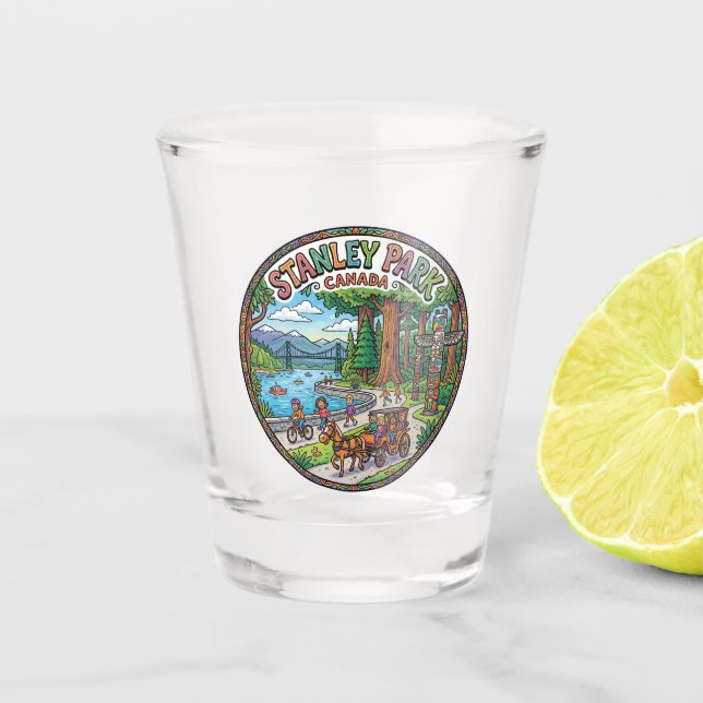 Stanley Park, Vancouver Canada Shot Glass (Front)
