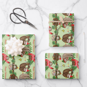 Stanley Sloth & amis Papier d'emballage de Noël
