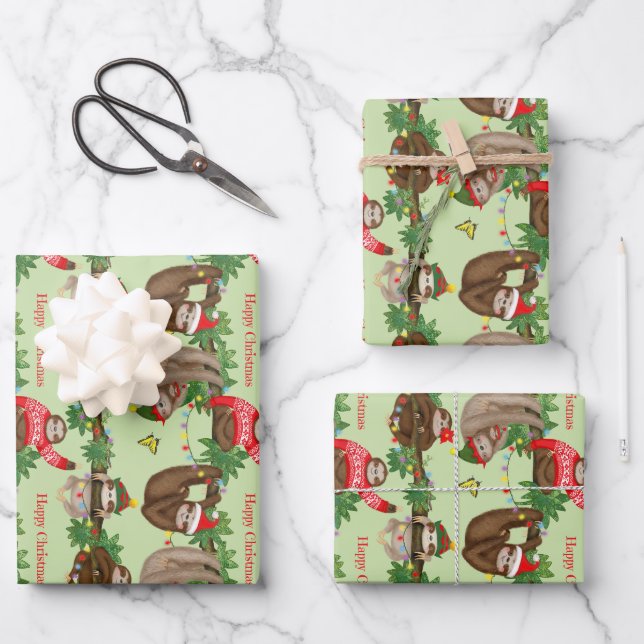 Stanley Sloth & amis Papier d'emballage de Noël (Recto)