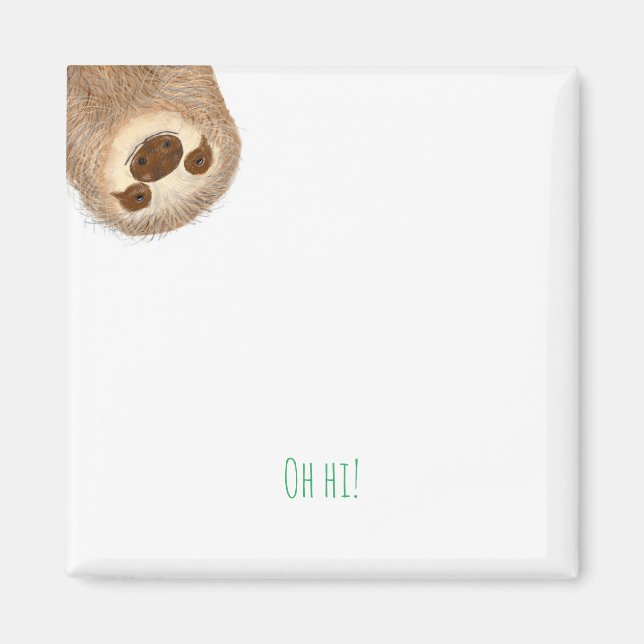 Stanley sloth personalised 'oh hi!' magnet (Front)