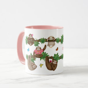 Stanley Sloth pink personalised mug