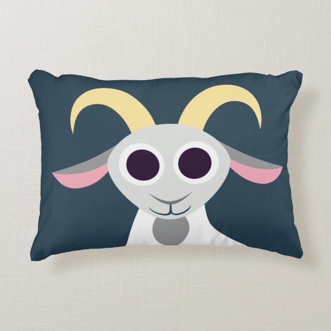 Stanley the Goat Accent Pillow (Front)