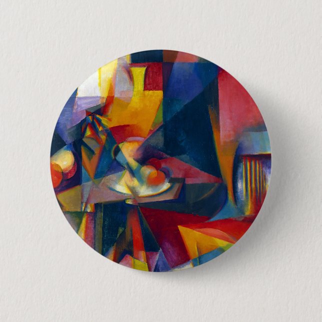 Stanton Macdonald Wright Synchromy 3 2 Inch Round Button (Front)