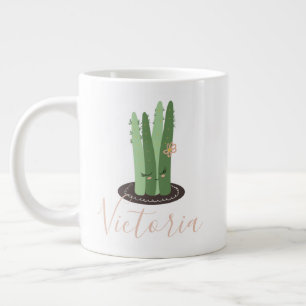 Stapelia Cactus Doodle Name Giant Coffee Mug