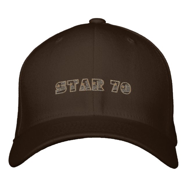 Star 70 Born in 1970 Disco Gold Embroidered Hat (Front)