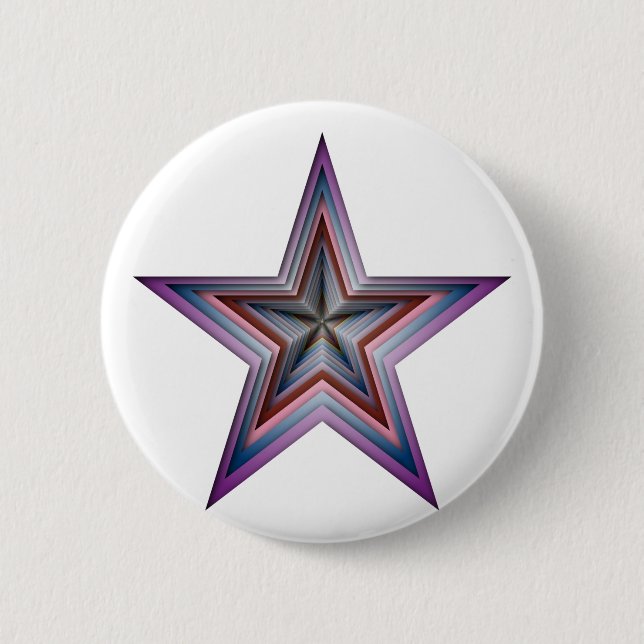star abstract geometric art 2 inch round button (Front)