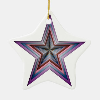 star abstract geometric art ceramic ornament