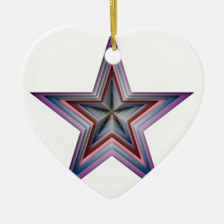 star abstract geometric art ceramic ornament