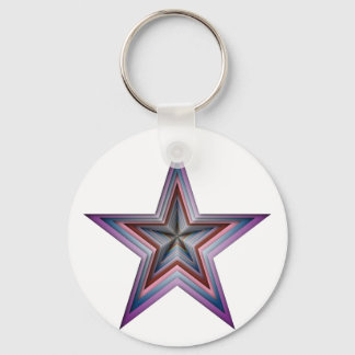 star abstract geometric art keychain
