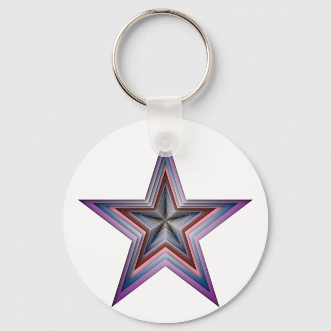 star abstract geometric art keychain (Front)