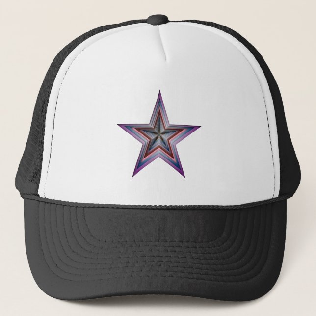 star abstract geometric art trucker hat (Front)