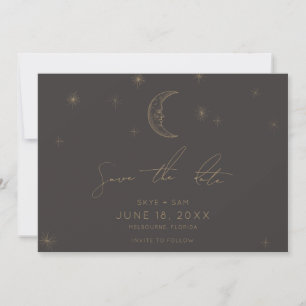 Star and Moon Celestial Save the Date
