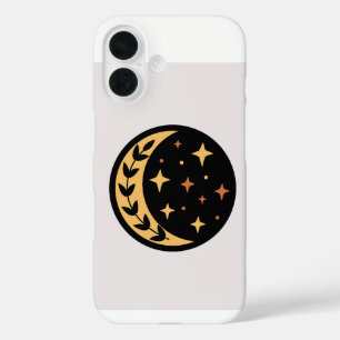 Star and Moon Circle  iPhone 16 Case