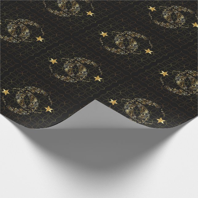 Star and Moon Wrapping Paper (Corner)