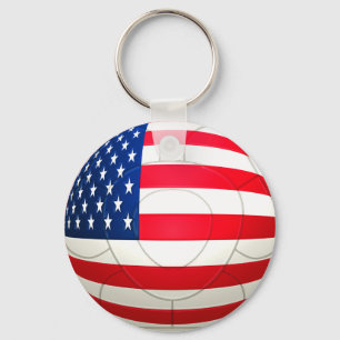 Star and Stripes - USA Soccer Keychain