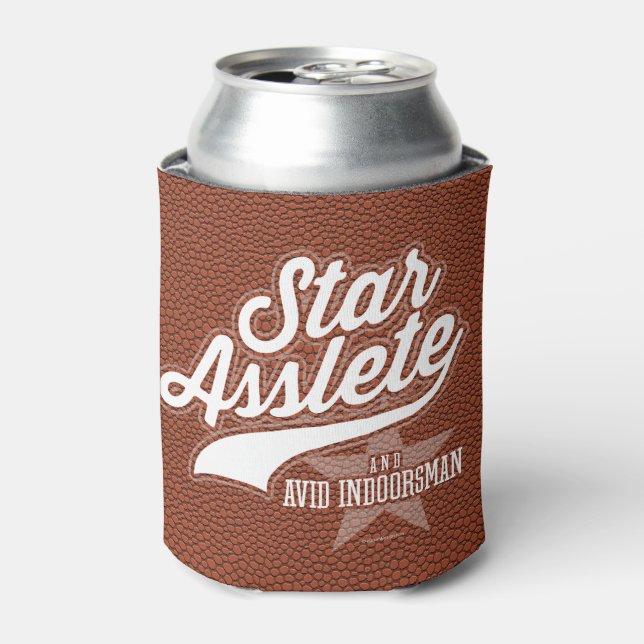 Star Asslete (Avid Indoorsman) Can Cooler (Can Front)